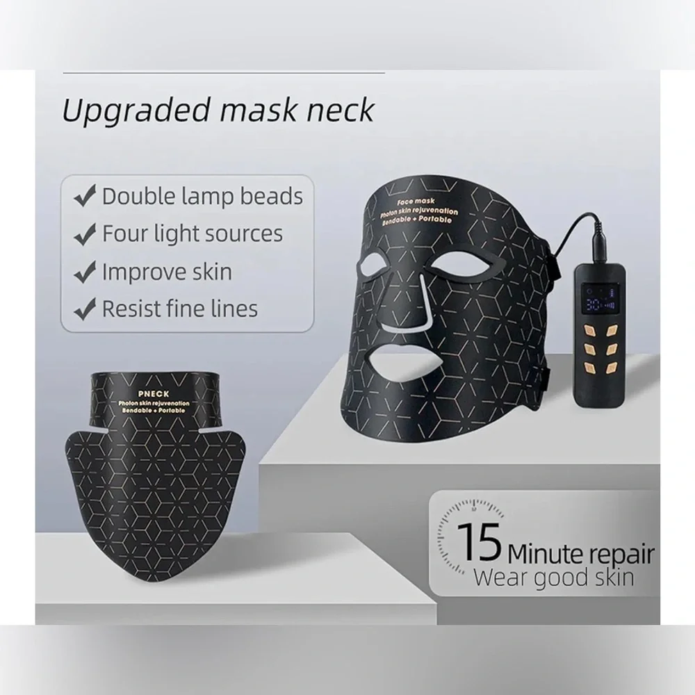 Facial Mask Instrument Near-infrared LED Spectrum Facial Mask Neck Beauty Home